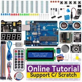 SunFounder Project Complete Starter Kit Compatible with Arduino UNO R3 Arduino IDE/Scratch Coding with 42 Detailed Online Tutorials