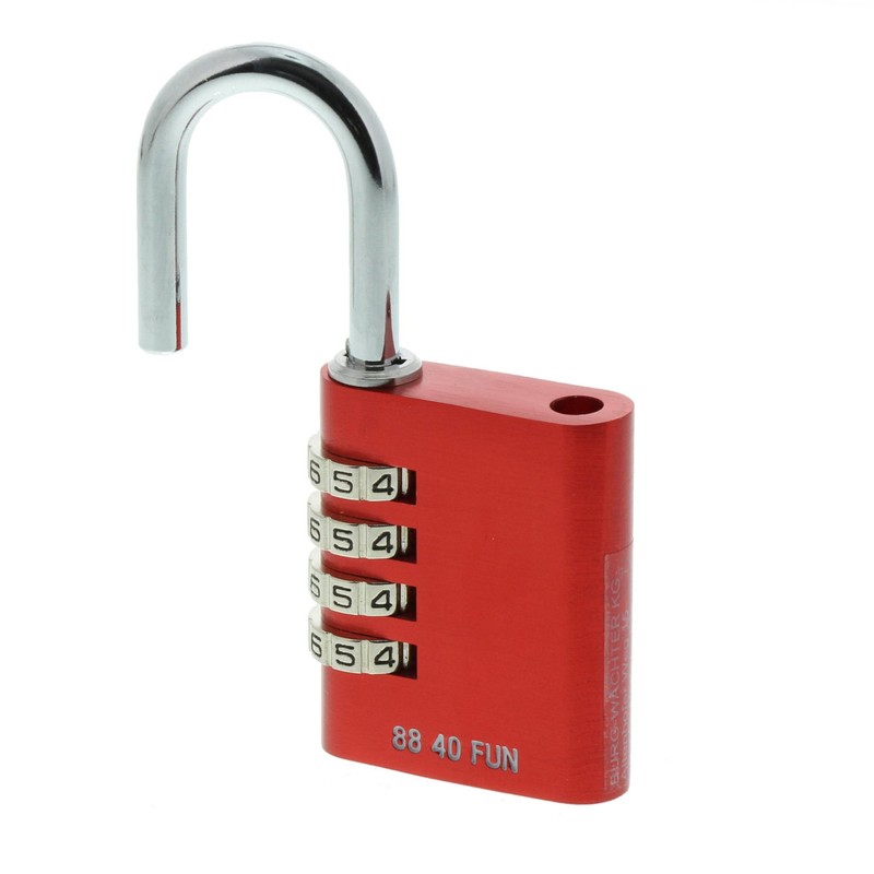 BURG-WÄCHTER Adjustable combination lock, 6.5 mm thickness, 4 number wheels,