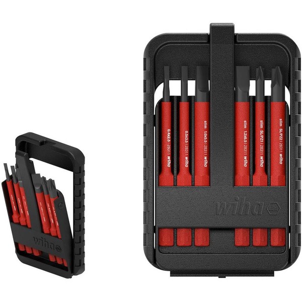 Wiha 43157 electricSchlitz, Pozidriv 6-Piece Set in SlimBit Box Bit