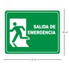 Genérico Monsterprint Señalamiento Letrero Salida de Emergencias, 25x20 cm. Impresión