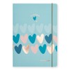 Matilda Moo Notebook - A5 Lined - Hearts - Blue