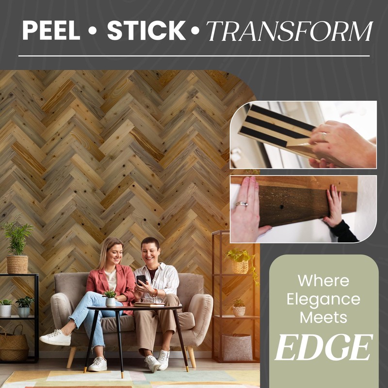 TIMBERCHiC 100% Wood Wall Planks - Made in USA -