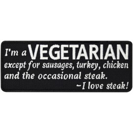 Service Dog Patch Dog Patches Funny Velcro Patch Assistance Dogs Patch Dog Patch (Im a Vegetarian - Velcro Patch)