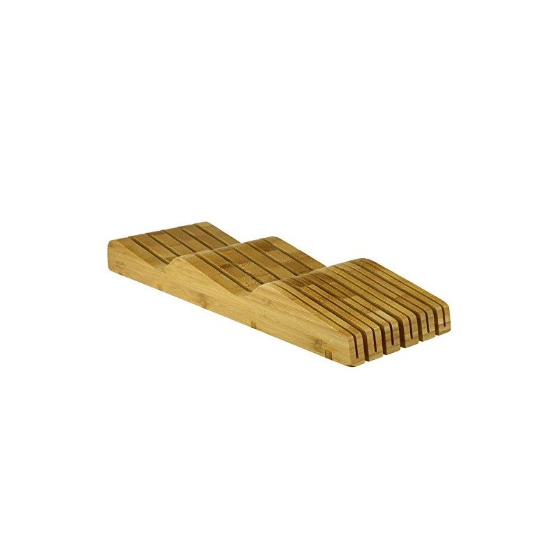 W Home Premium Bamboo Knife Storage Block, Beige, up to