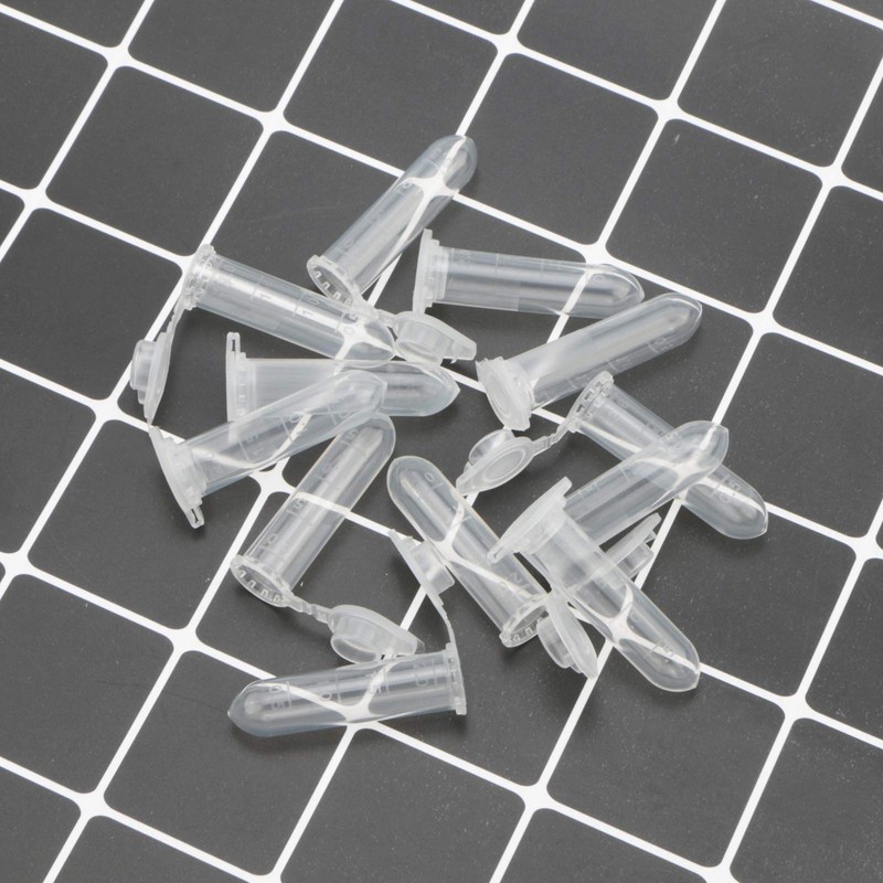 100 x 2ml Plastic EP Tube Round Bottom Vials Tubes
