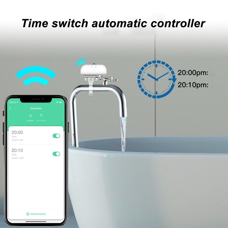 WiFi Smart Water Valve Timed Automatic Shut Off Sprinkler Controller