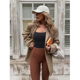 OQQ Women's 3 Piece Tank Tops Ribbed Seamless Workout Exercise Shirts 2025 Summer Basic Camis Black Tea Leaf White