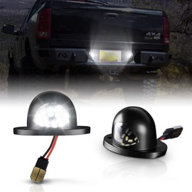 Gempro LED License Plate Light Rear Tag Lamp Assembly for Dodge Ram 1500 2500 3500 1994-2001, 6000K White 2pcs