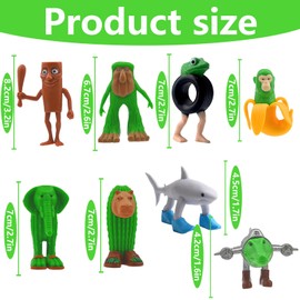 8 Pcs Italian Brainrot Toys, Italian Brainrot Action Figures Set, Tralalero Tralala Desk Toy Decorations, Funny Toy Figure Includes Creative Shark Monkey and More, for Fans Colleagues Friends