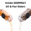 SWOMMOLY 66 Glass Spice Jars with 703 Spice Labels, Chalk