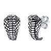 Cobra Stud Earrings for Women Silver Tiny Ear Studs Stainless