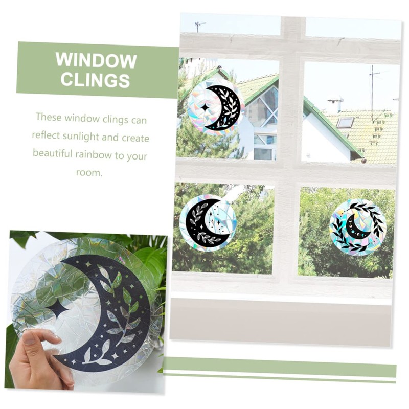 FUNOMOCYA 3sheets Bird Collision Prevention Static Window Cling Glass Alert