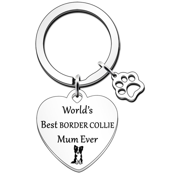 JETTOP Border Collie World's Best Mum Gifts Dog Mum Border