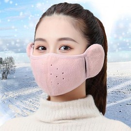 Winter thermal fleece-lined earmuff integrated mask / 겨울용 방한 보온 기모 귀마개 귀도리 일체형 마스크