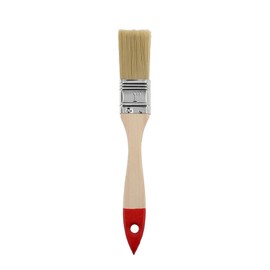 HARDY WORKING TOOLS A0280-030100 A0280-030100 Flat Brush Set 3 Pieces Width 1 Inch 1.5 Inch 2 Inch Paint Brush Set with Wooden Handle, 30 Series Red