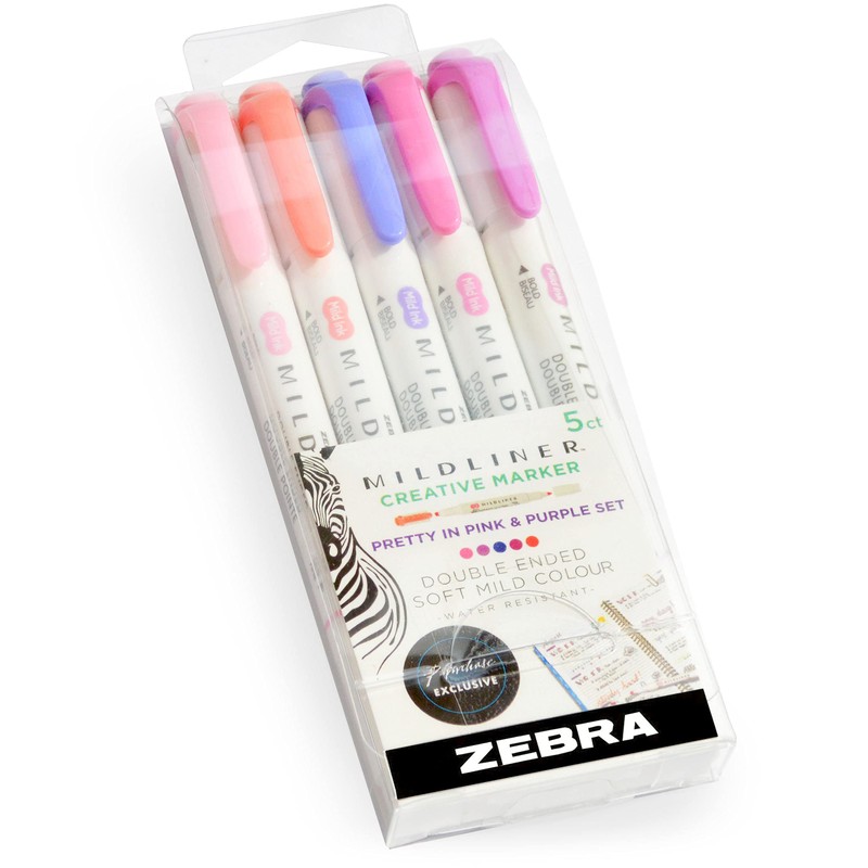 ZEBRA Mildliner Creative Marker Highlighter – Double Ended – Pretty