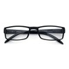 SA106 Black Narrow Rectangular Spring Hinge Plastic Clear Lens Eye