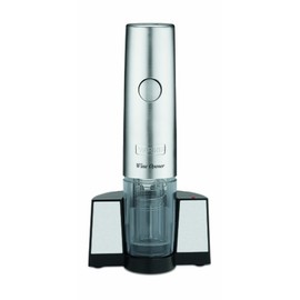 Waring Pro WO40 Cordless Wine Opener, Black/Brushed Stainless
