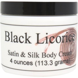 Eclectic Lady Black Licorice Satin and Silk Cream, Body Cream, Body Lotion, 8 oz - Shea Butter, Aloe, Silk Amino Acids, Vitamin E, Phthalate-Free, Handcrafted in USA - Perfect For Women