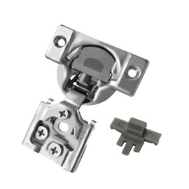 Berta 6 Pack, 1/2 inch Overlay, 90 Degree Restricted Opening Angle, Soft Closing, 6-Ways 3-Cam Adjustment, Concealed Face Frame Kitchen Cabinet Door Hinges with Screws (1/2" Overlay, 6 Pieces)
