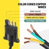 Oyviny 10Ft Trailer-Side 4-Pin Flat Wiring Harness with Jacketed Cable