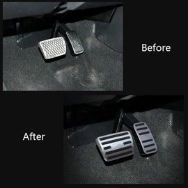 For Honda Civic 2016-2018 No Drill Non-Slip Performance Car Rest Pedal Brake And Gas Pedal Covers Accessories pedal Aluminum alloy Pedals Set AT With LOGO 2Pcs
