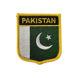 Tasmiraff 2Pcs Pakistan Flag Patch Embroidered Applique Patch for Backpacks Shoes Hat Iron On Sew On 1Pcs Rectangle and 1Pcs Shield
