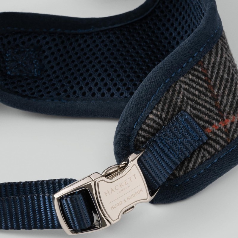 HUGO & HUDSON x HACKETT Tweed Dog Harness Adjustable No