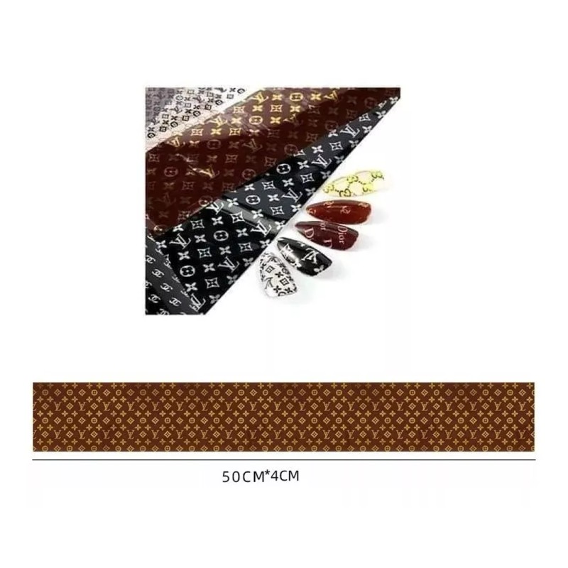Foil De Marcas De Lujo Para Uñas Decoración 10 Tiras