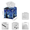 Kathyboom Van Gogh Starry Night Tissue Box Cover Waterproof Square