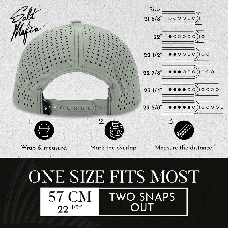 Salt Mafia 6-Panel Curved Brim Water-Resistant Performance Snap Back Hat,