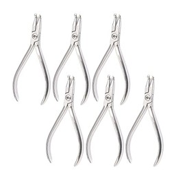 OdontoMed2011 Set of 6 Pieces Orthodontics Adhesive Removing Pliers Adhesive Remover Stainless Steel Ortho Plier Dental Instruments