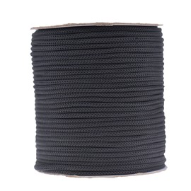 IHKFILAN Polypropylene Utility Rope Drawstring Hollow Braided PP Rope Barrier Rope Polypro Rope Braided Rope Outdoor Rope Knot Resistant (Black, 5 mm)