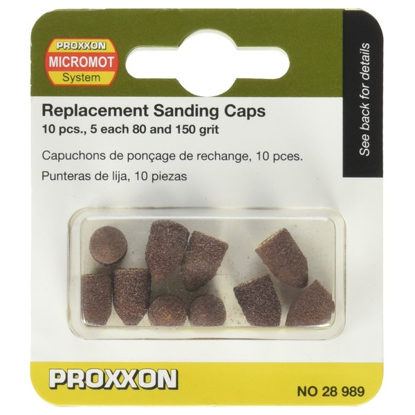 Proxxon 28989 Replacement Sanding Caps, 10-Piece