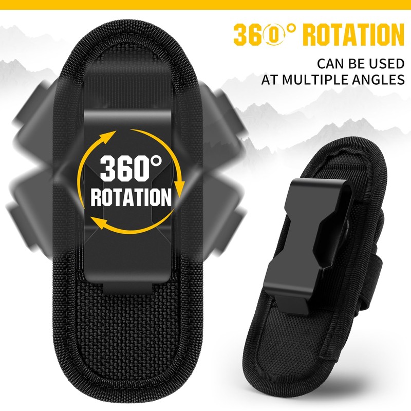 bvya 360° Rotatable Tactical LED Flashlight Torch Holder Stretchable Adjustable