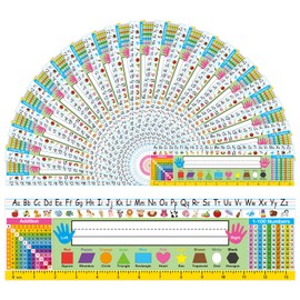 Pack of 40 Traditional Manuscript Name Plates for Desks High PVC Quality Self Adhesive Name Tags for Kindergarten Primary Students