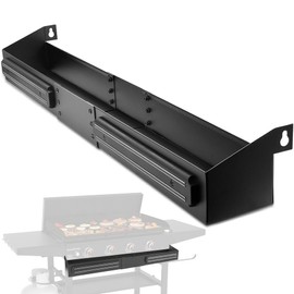 Front Griddle Caddy with 2-Pack Magnetic Tool Holders for Blackstone 36 inch Griddle, Large Capacity Front Tool/Bottle Shelf for Easy Access, Grill Caddy for Blackstone Griddle Accessories 36 inches