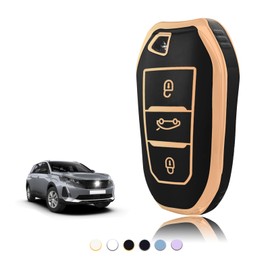 TOOMUME Key Cover TPU Car Key Case Fits Peugeot 208 308 508 2008 3008 5008 Rifter Citroen C3 Arricross C4 Picasso DS3 DS4 Berlingo, Key Cover Protection Key Case - Smart Key