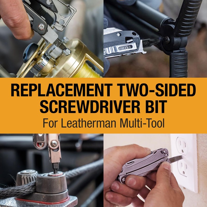 [3 Pack] Replacement Two-Sided Screwdriver Bit For Leatherman Multi-Tool -
