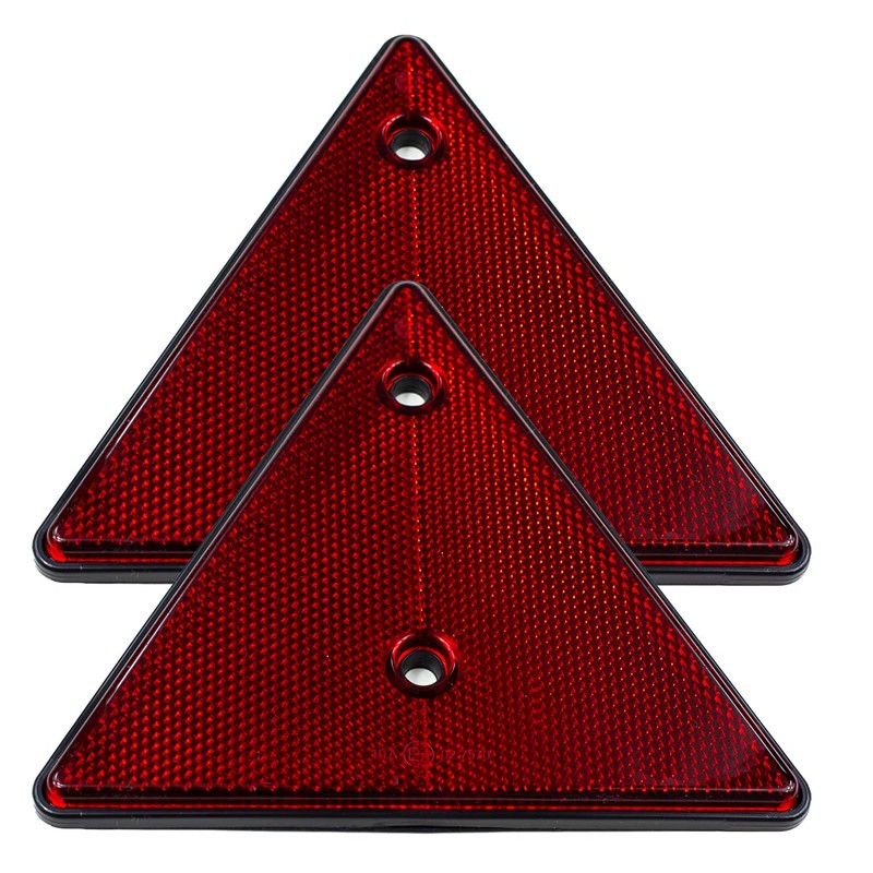 Set of 2 triangular reflectors for screwing, E-certified