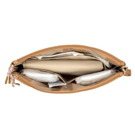 LÄSSIG Baby Nappy Bag with Changing Mat for Travelling / Casual Changing Organiser Beige / Camel