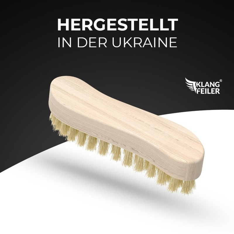 Klangfeiler® Scrubbing Brush Cleaning Brush Made of Wood – Extra