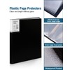 Folder with Plastic Sleeves 4 Pack 9"x12" Black Portfolio Folder