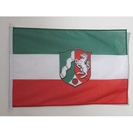 AZ FLAG - Flagge Nordrhein-Westfalen - 90x60 cm - Nordrhein-Westfalen Fahne 60 x 90 Cm Aussenverwendung - Flaggen