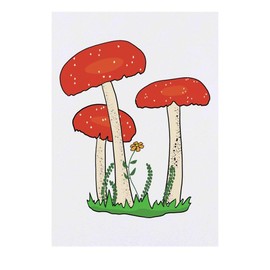 'Fairy Toadstools' Temporary Tattoo - Water Resistant, Skin-Safe, Non-Toxic Transfer (TO00061749)