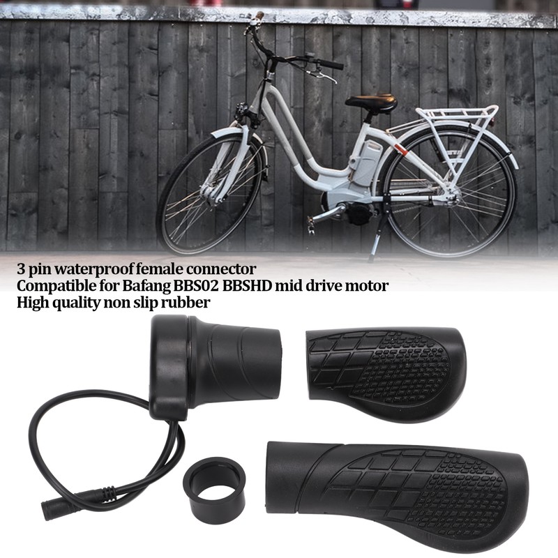 Electric Bicycle Twist Throttle Left 22.2mm Waterproof Throttle Grips for