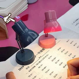 Tiosen LED Mini Table Lamp, Fold-able Night Reading Book Lamps for Home Room Portable Computer Night Lights Eye Protections（Random Color）