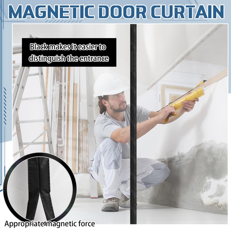 Preboun 3 Sets Dust Barrier Magnetic Door Barrier Door Kit