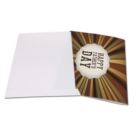 Small World Greetings Large Vintage Burst Happy Father’s Day Card - Blank Inside with Envelope - 11.75”x9” - Dads, Grandfathers, Stepfathers, Father-In-Laws, and more