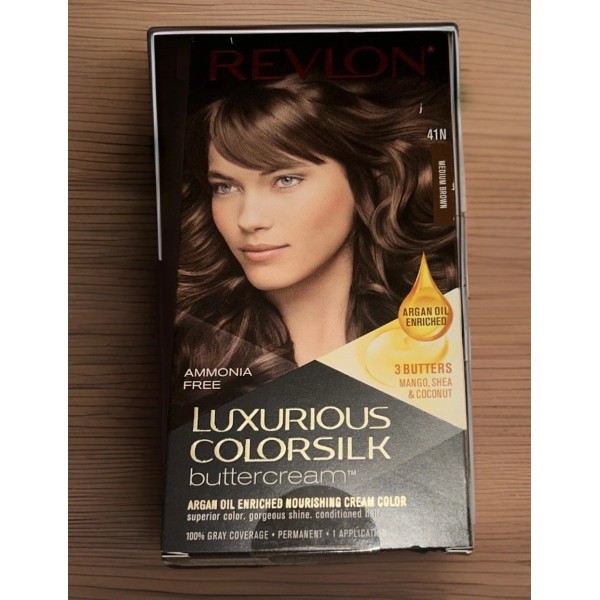 Revlon Luxurious Colorsilk Buttercream Cream Hair Color-Medium Brown/41N-New/